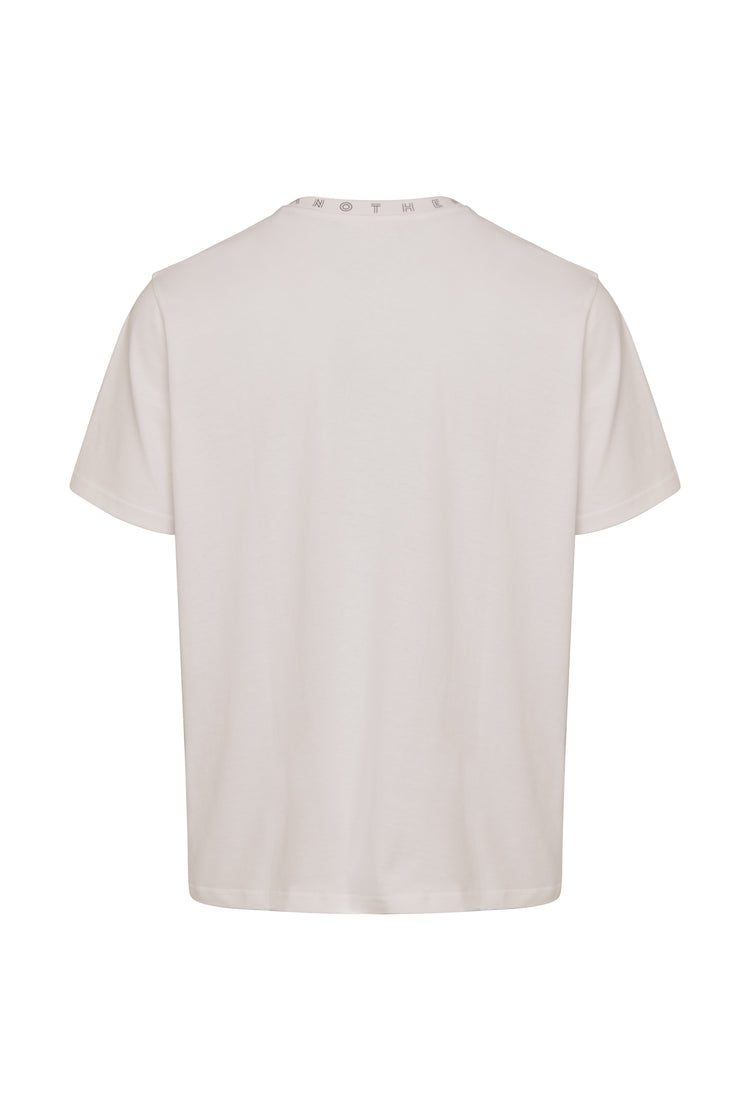 Unisex White Sustainable Recycled cotton Signature T-Shirt Back View Crystal patches