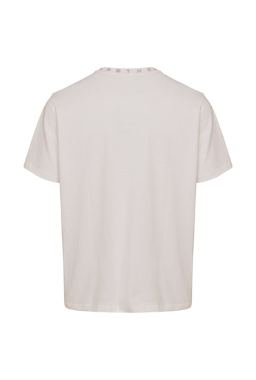 Unisex White Sustainable Recycled cotton Signature T-Shirt Back View Crystal patches